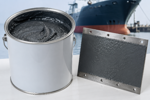 Marine Damping Coating for Steel Decks - DP-SDI material applied
