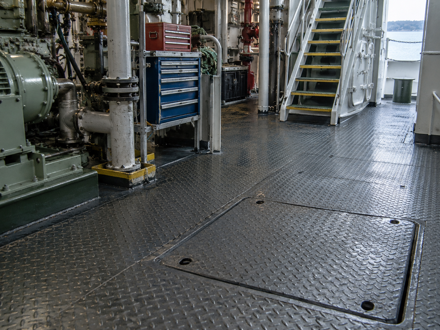Passenger and crew areas marine flooring