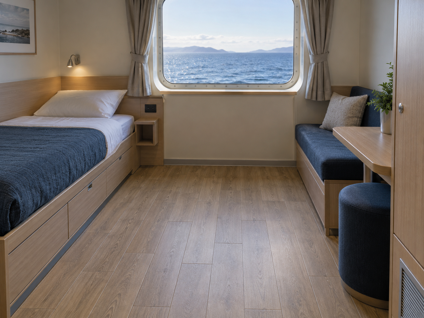 Accommodation and service spaces marine flooring
