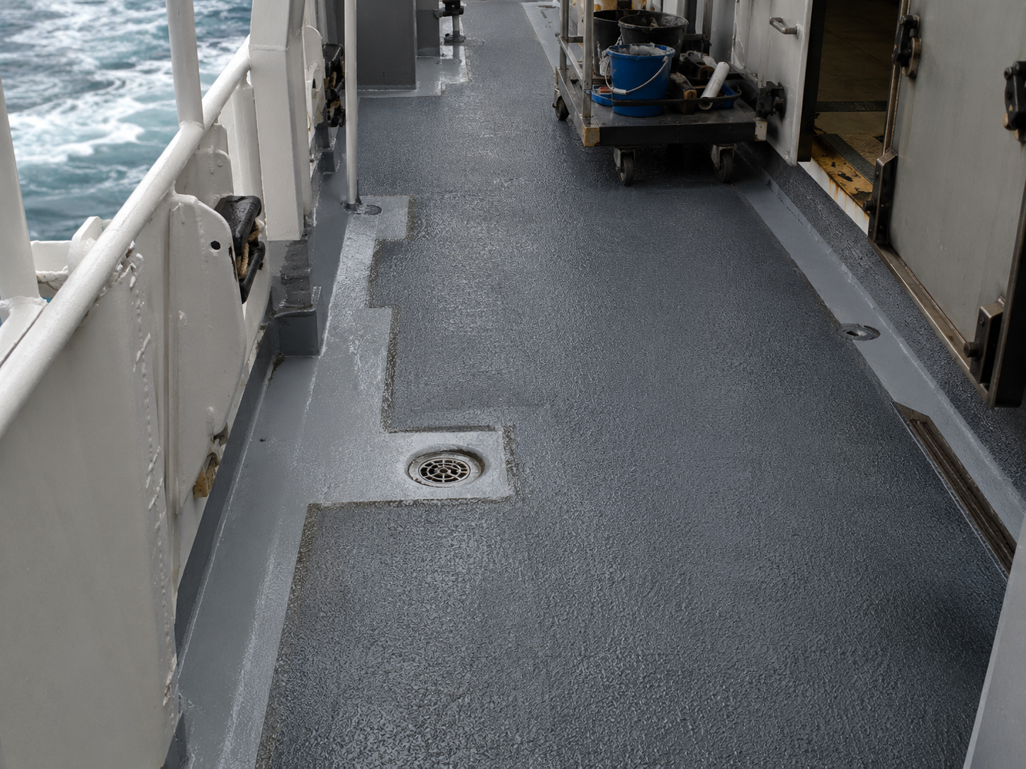 Traffic and equipment load on decking