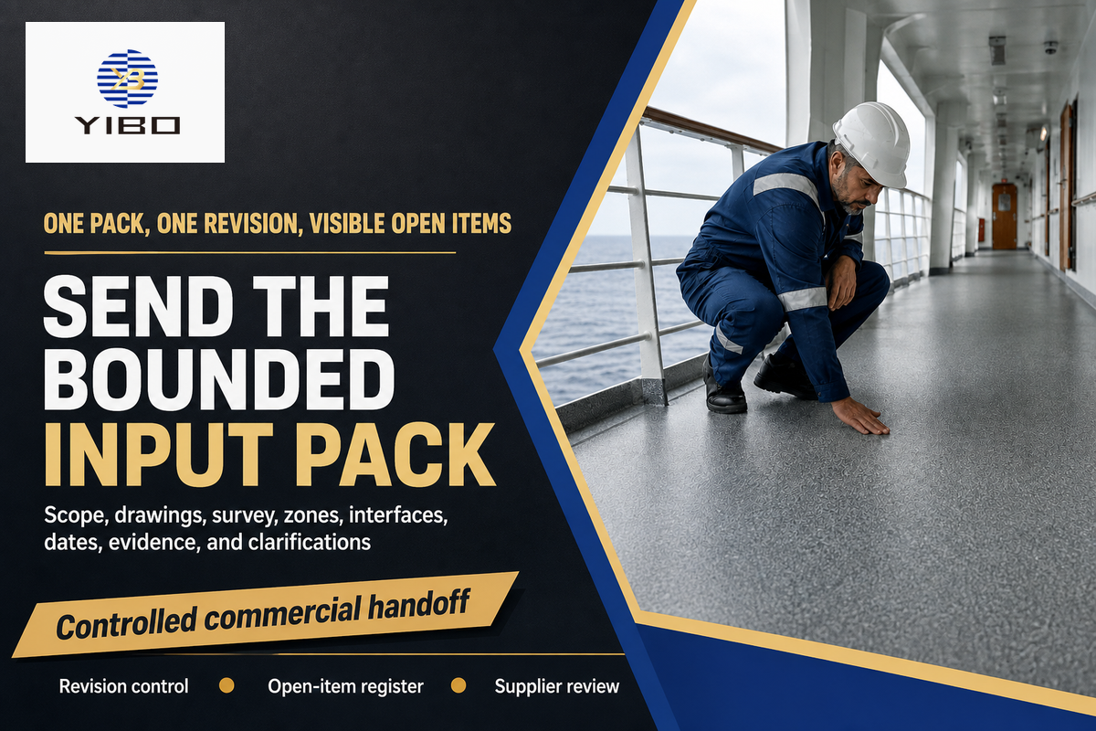 Send a Bounded Pack to the Commercial System Owner — Yibo Marine