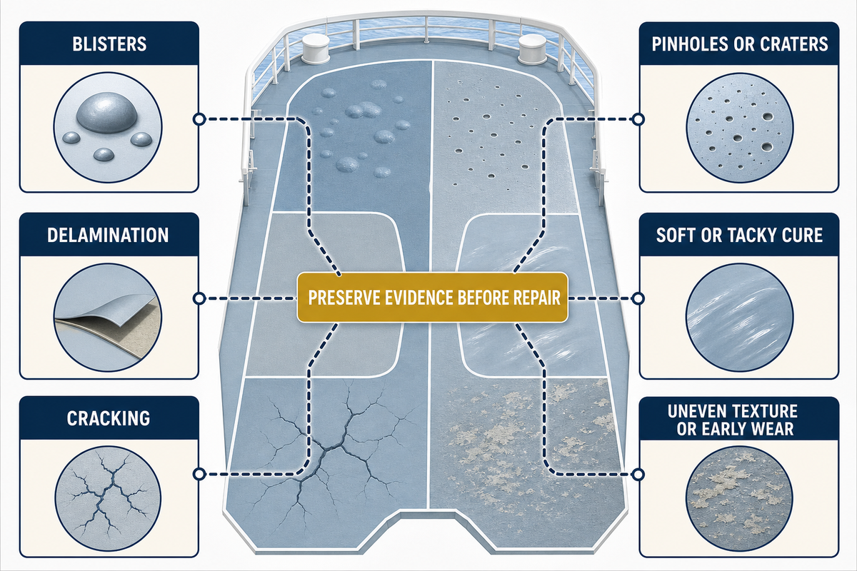 Diagnose Blisters, Pinholes, Delamination, Soft Cure and Cracking — Yibo