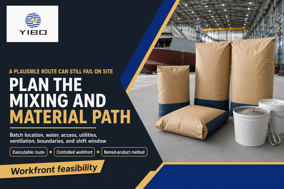 Workfront Access, Mixing and Placement Logistics — Yibo Marine
