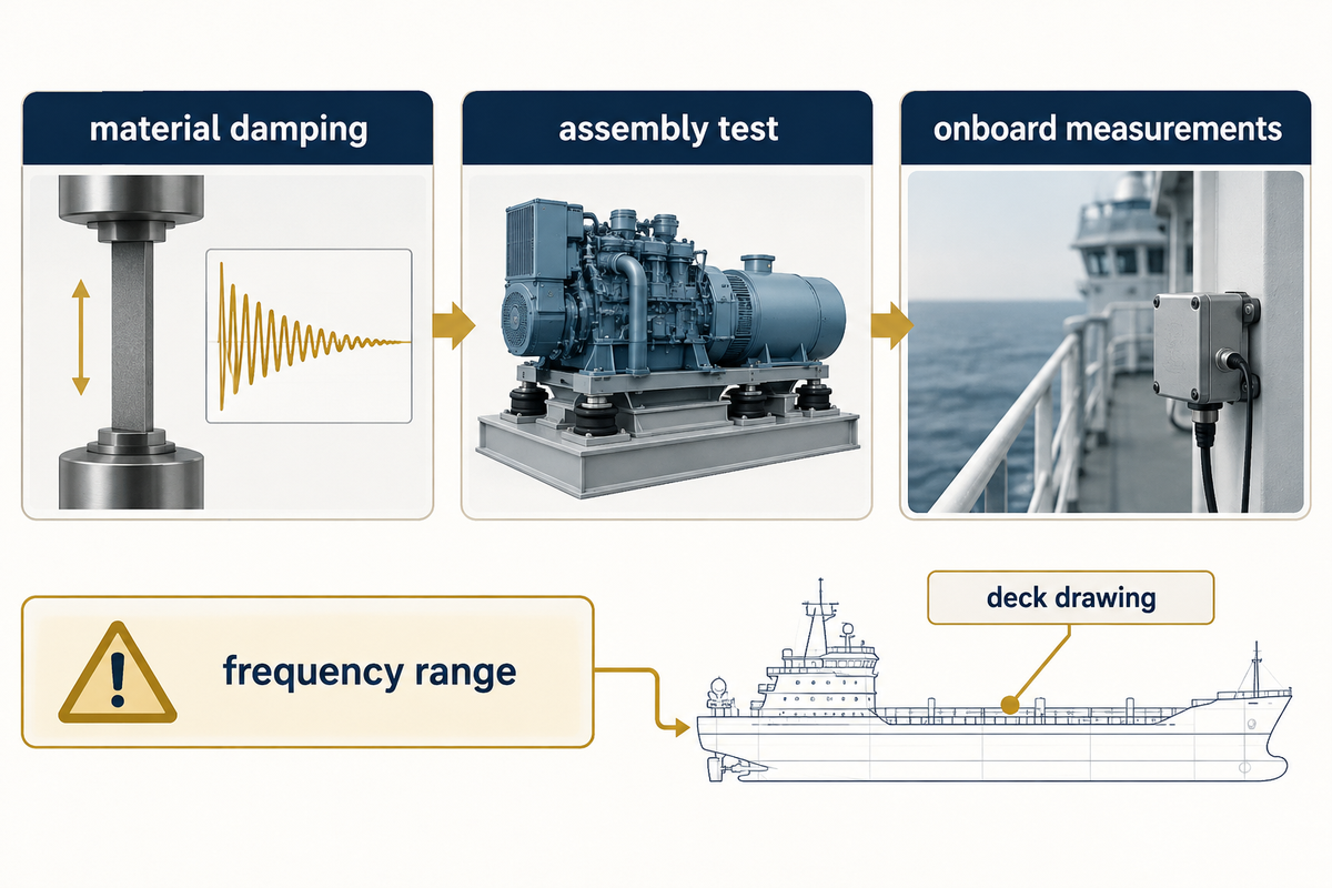 Material, assembly and onboard evidence answer different questions and must be compared within scope.