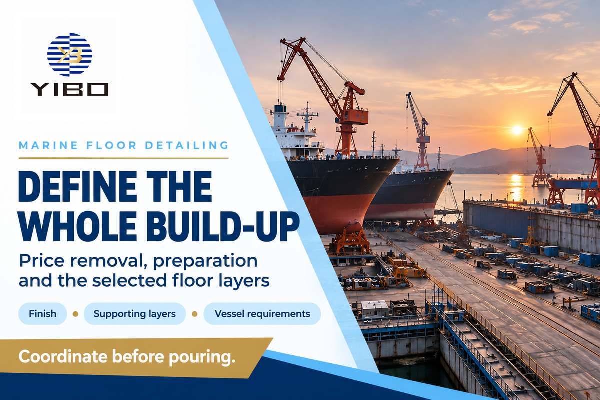 Price removal, preparation and selected layers; representative Yibo Marine shipyard context.